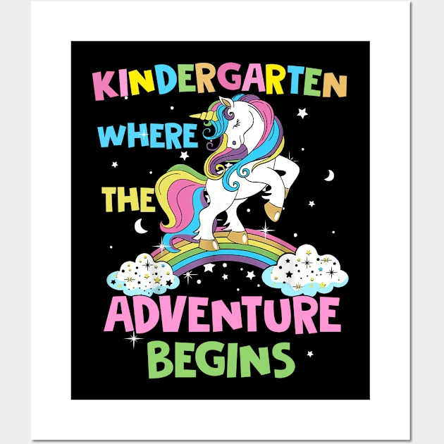 Kindergarten Where The Adventure Begins Student Teacher Wall Art by Ene Alda